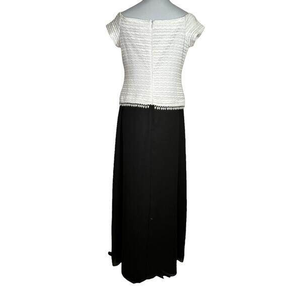 David's Bridal Mother of the Bride Layered Maxi Dress Pearl Accent Size 8 formal - Picture 2 of 7
